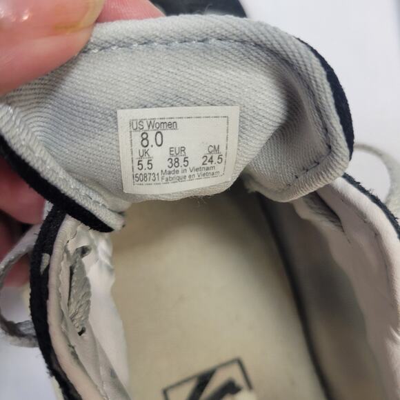 Women's Old Skool Vans Checkered Black & White Sz 8 Off The Wall - Picture 9 of 9